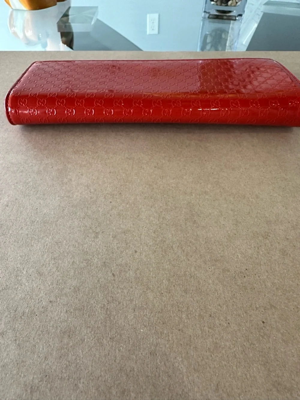 Gucci Glossy Red Patent GG Continental Clutch Wallet - Picture 3 of 12